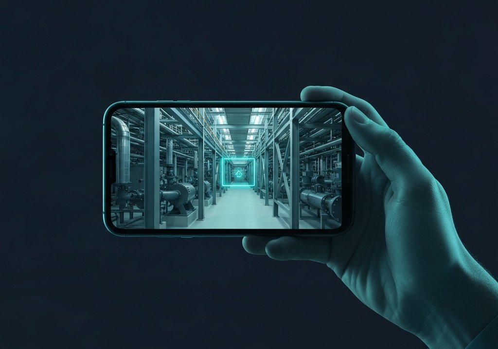 Telefonla saha videosu — canlı kamera görünümü (temsili)